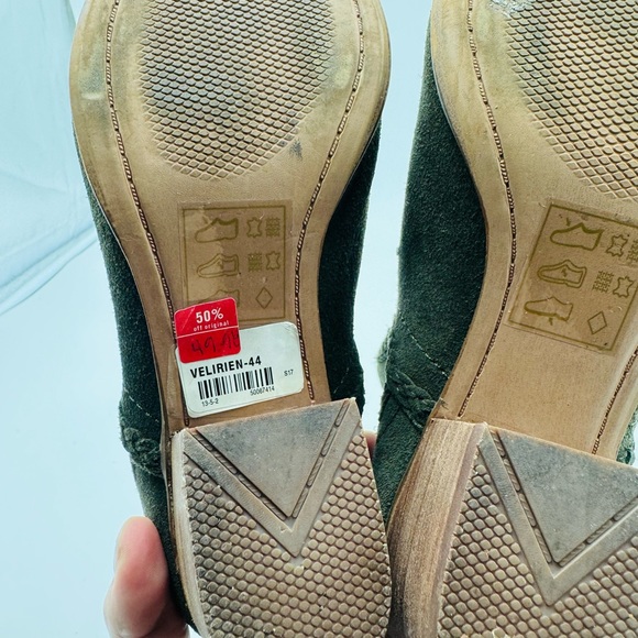 Aldo Leather Suede Military Olive Green Booties - Picture 6 of 8